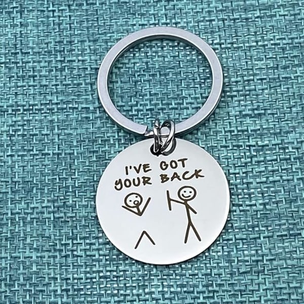 Morsomme vennskapsgaver til kvinner og menn, bestevenn-nøkkelring for venner BFF Besties Companion, I've Got Your Back Key chain