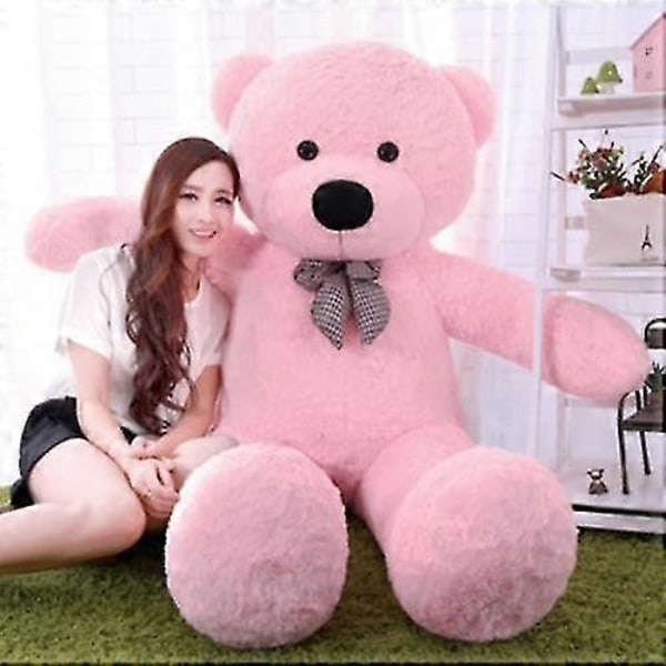 80-180 cm Teddybjørn Plyslegetøj Blød Ydre Hud og Udstoppede Dyr Bjørnefrakke Zekai pink 80cm