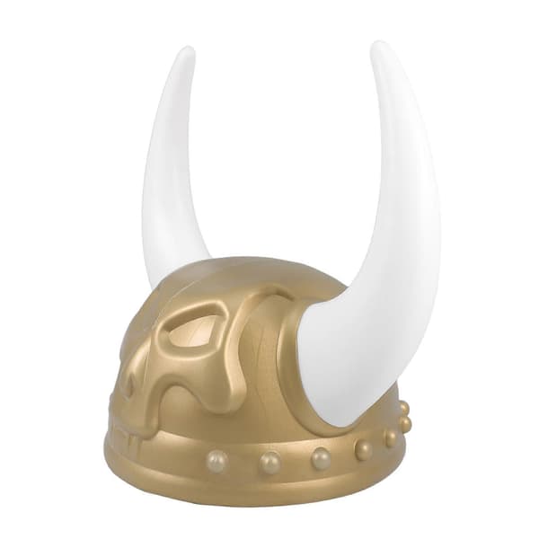 Voksen Viking Horned Plasthat til krigerkostume