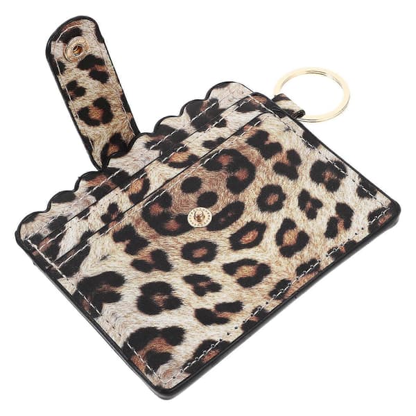 Compact Card Organizer PU Leather Cash Storage Everyday Use 13.97X9.68X0.51cm 1Set
