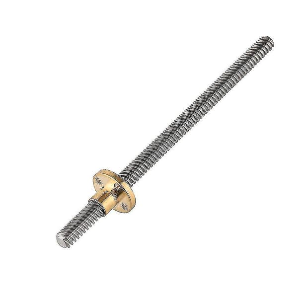 T8 8mm trapesformet gjengestang i rustfritt stål og messingmutter for 3D-skriver 150mm