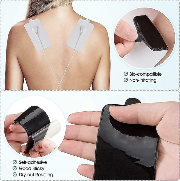 10 Pieces Large Electrodes Replacement Pads For Tens Unit Pads For Tens Massager