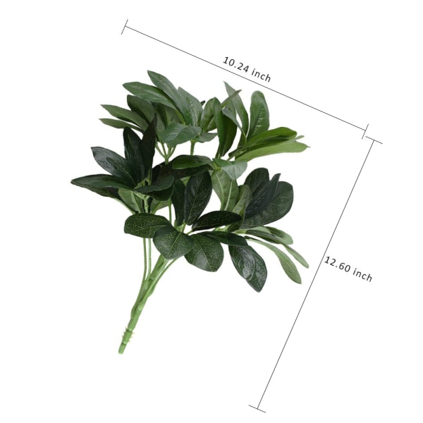 Konstgjorda buskar växter falska siden Schefflera buskar Real Touch Faux Greenery Leaf Arrangements
