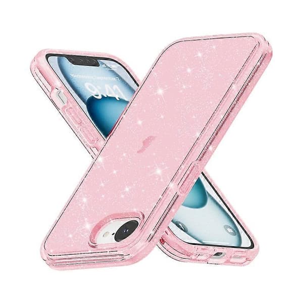 Støtsikkert Terminator Glitter Pulver Mobilskall (Rosa, iPhone 16e)