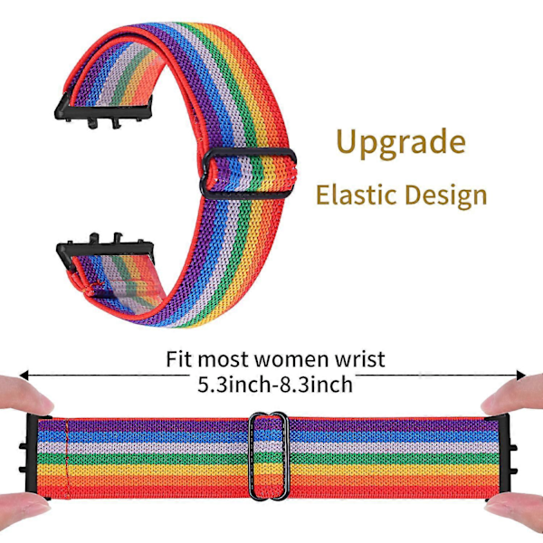 Type P Elastisk armbånd med mønsterdesign til Samsung Galaxy Fit3 SM-R390 (Svart spenne) Style F