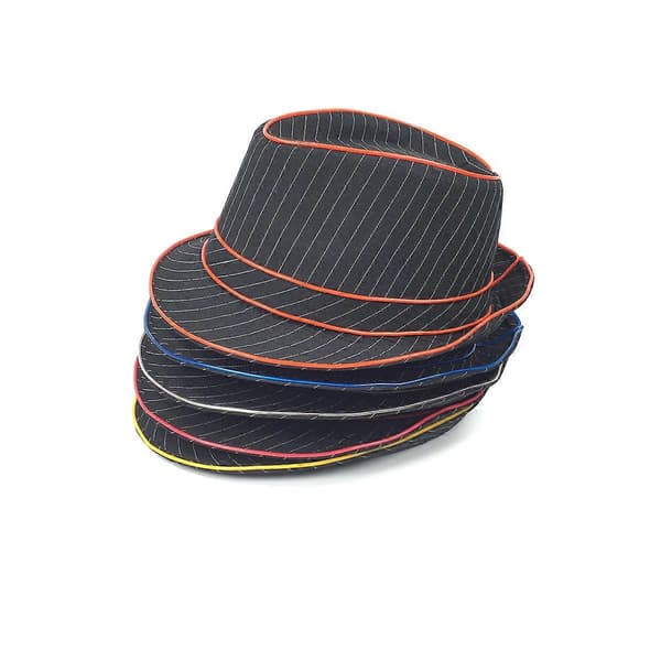 Fest LED Jazz Hat Flashing Fedora til 2 stk. orange lysbrug
