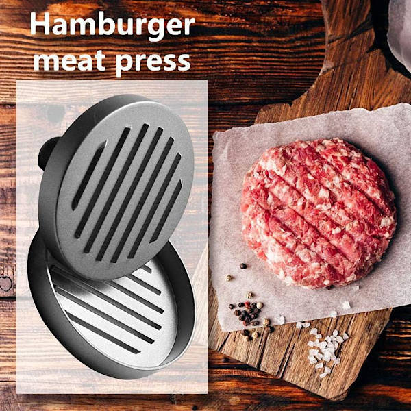 Burger-painin - Täydellisesti muotoiltu tarttumaton burger-painin muotti - Paras alumiininen painegrilli lahjaidea