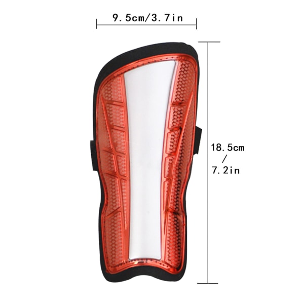 Fotball Skinnbeskyttere for Barn Ungdom, Skinnbeskytter og Skinnbeskytter Ermer for Gutter og Jenter-Rød