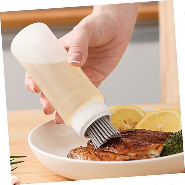 Silikonpenselflaske med presise målinger for BBQ, baking og oljedispenser til matlaging