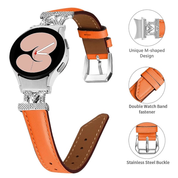 Typ F Armband för Samsung Galaxy Watch FE 40mm/Watch 5/Watch4 44mm 40mm Rhinestone M-Form Style B
