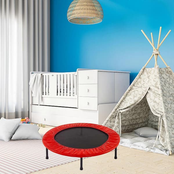 1 pc 101 cm Trampoline Pad in Sponge, Safety Pad for Round Trampoline, Replacement Accessory for Trampoline, Red (Diameter 101cm)