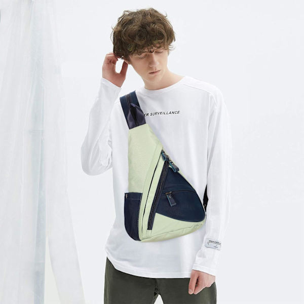 Nylon Sling Bag - Lille Crossbody Rygsæk Skulder Casual Daypack Multifunktionel Rygsæk til Mænd Kvinder