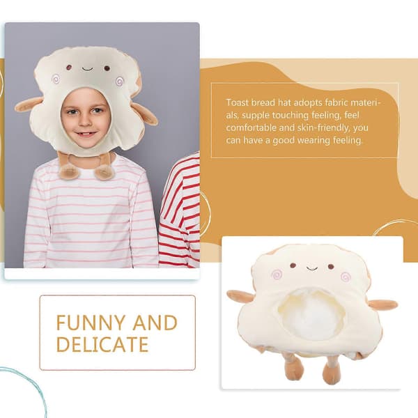 Ristet brødhatt stoff cosplayhatt til feiring