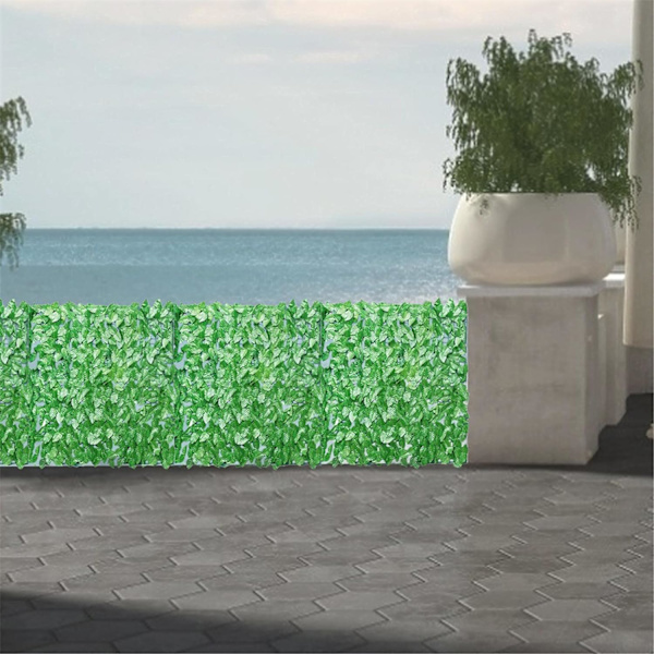 Konstgjord murgröna staket, 0,5m x 1m trädgårdsutsikt bris konstgjord häckrulle, konstgjord lövverk häck, insynsskydd