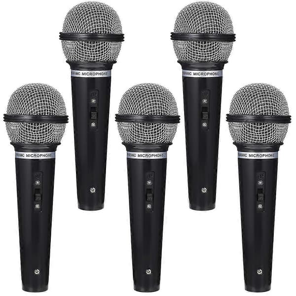 5 st Fake Microphone Props Pretend Microphone Model Realistic Microphone Party Favor