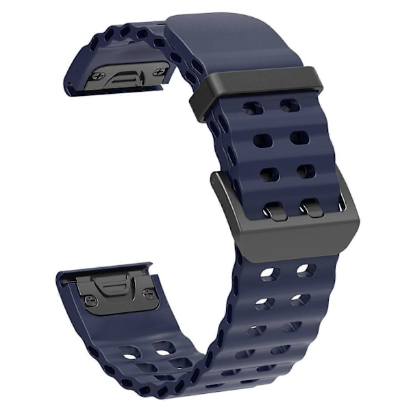 26 mm silikonerem til Garmin Fenix 8 51 mm/Enduro 3/Instinct 2X urrem med flere huller Style G