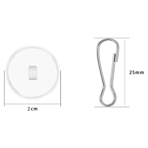 20 Pieces 2 cm Transparent Self-Adhesive Ceiling Hooks Self-Adhesive Hooks Ceiling with Flagpole Clips