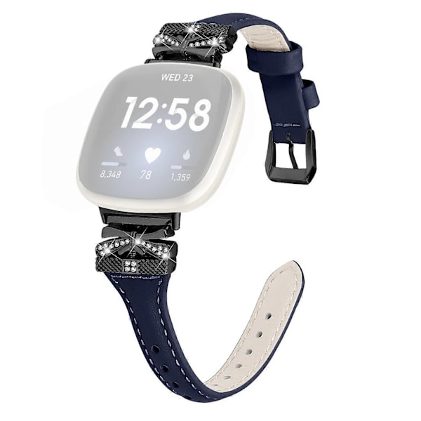 Typ C Svart Spänne Armband för Fitbit Versa 3/4/Sense/Sense 2 Fjärilskontakt Smartwatch Style A