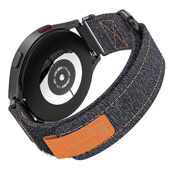 Til Samsung Galaxy Watch5/Watch 5 Pro/Watch 4/Watch 4 Classic Lærreds Urrem 20mm Loop Rem Style B