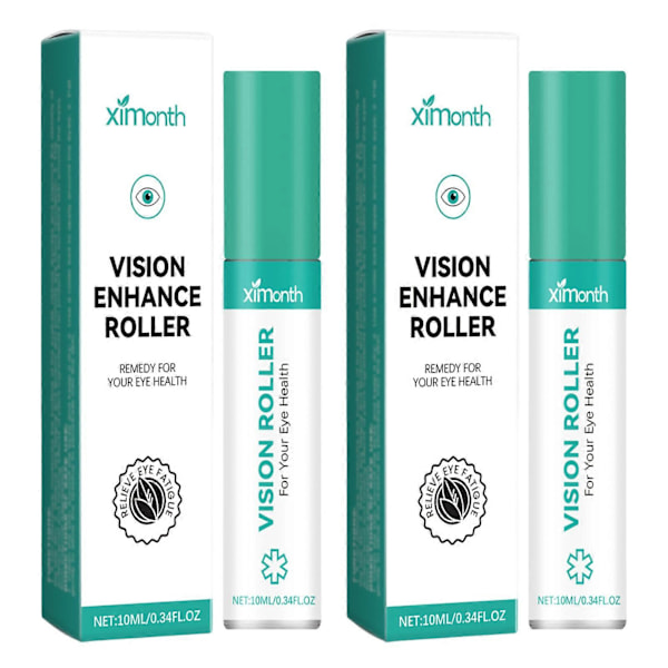 Synsforbedrende roller til kvinder og mænd, naturlige ingredienser, øjenroller til lindring af trætte og tørre øjne 2pcs