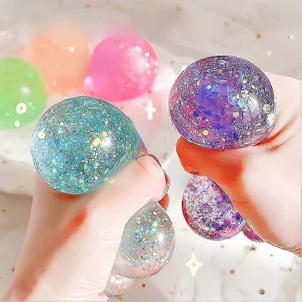 Glitter Maltose Squishy Leketøy 6 cm TPR for Stresslindring Sensorisk Lek Pink Octopus