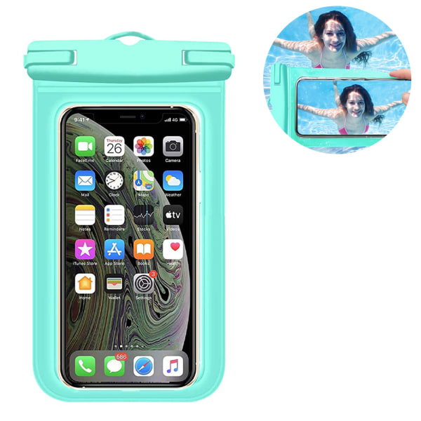 Waterproof Phone Case Underwater Waterproof Phone Case 7 Inch,Waterproof Phone Case For Swimming - Green