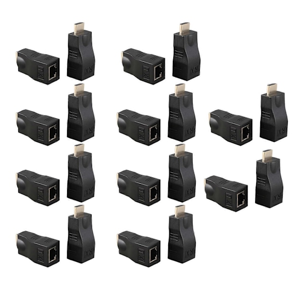 4K 3D HDMI 1.4 30M til RJ45 over Cat 5e/6 nettverks-LAN Ethernet-adapter
