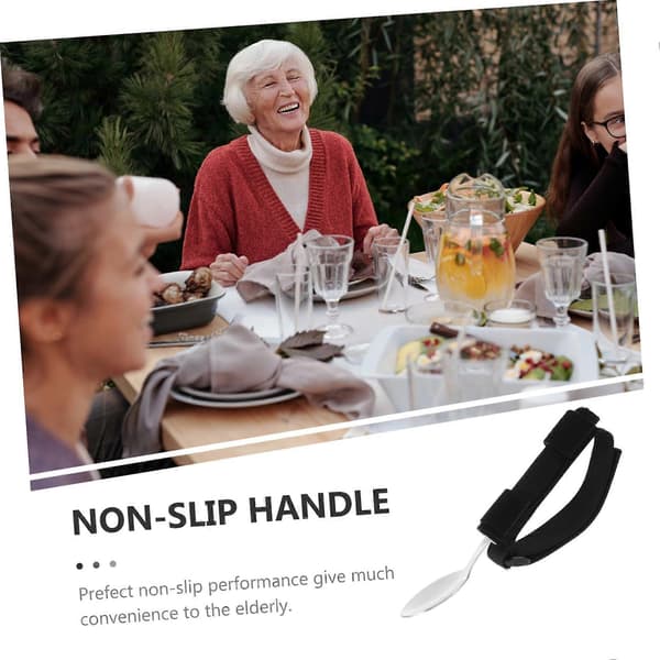 Adaptiv spiseske i rustfrit stål med ergonomisk greb til ældre og handicappede