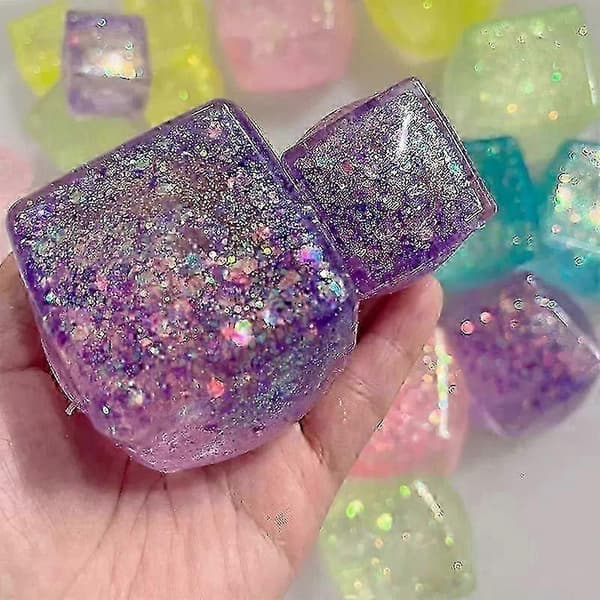 Fidget Legetøj Squishy Stress Terning, Kæmpe Stressbolde til Børn Voksne Squishy Angst Stressaflastning Is Fidget Terning Sukkerbolde, Sensorisk Legetøj G