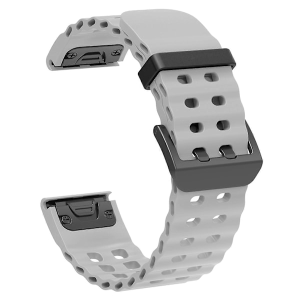 26mm Silikonrem for Garmin Fenix 8 51mm/Enduro 3/Instinct 2X Klokkereim med flere hull Style B