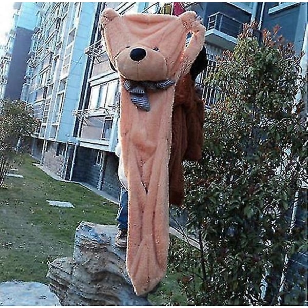 80-180 cm Teddybjørn Plyslegetøj Blød Ydre Hud og Udstoppede Dyr Bjørnefrakke Zekai light brown 80cm
