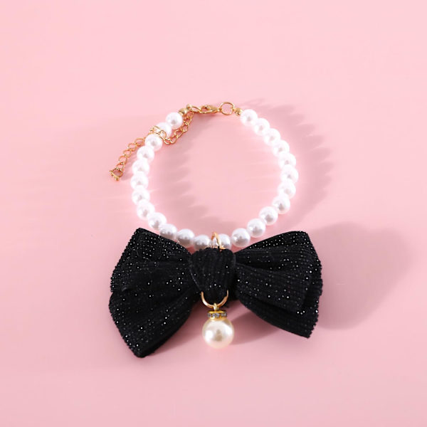 3 kappaletta koiran helminauha Fancy Pearls -korut isolla rusetilla Charmin suloinen hääpanta Tyttöasu Asusteet (Medium)