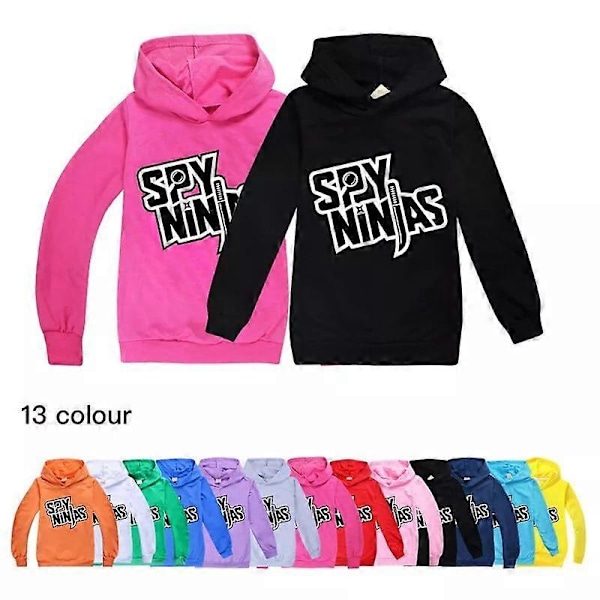 Uusi Spy Ninja -huppari pojille ja tytöille, lasten rento pitkähihainen huppari Red 9-10Years