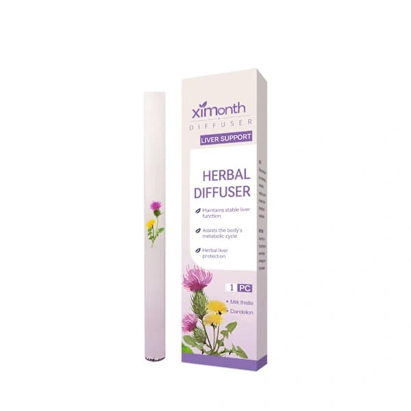 Herbal Diffuser Pen for Lung Cleansing and Energy Boost with Mullein, Thyme, Guarana, Green Tea Extract, Peppermint, and Menthol Purple