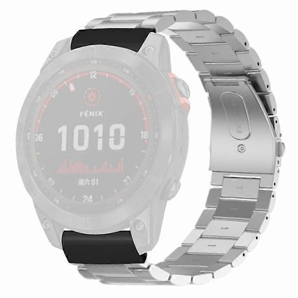 Type B Urrem i rustfrit stål til Coros Vertix 2/Garmin Fenix 7X/6X/5X med 26mm PC Style A