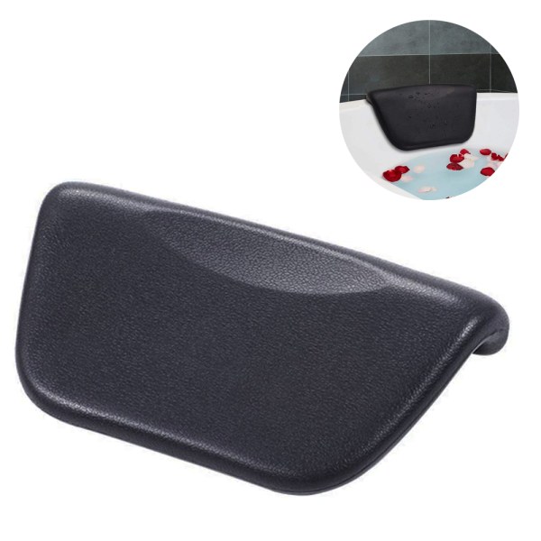 Bath Pillow Head Rest Soft Home PU Leather Bathroom Accessories Suction Cup Neck Support