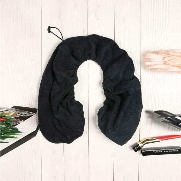 Kvinders Tata Håndklæde BH Crop Hals Wrap Undertøj Solid Fløjl Polyester Sort Black M