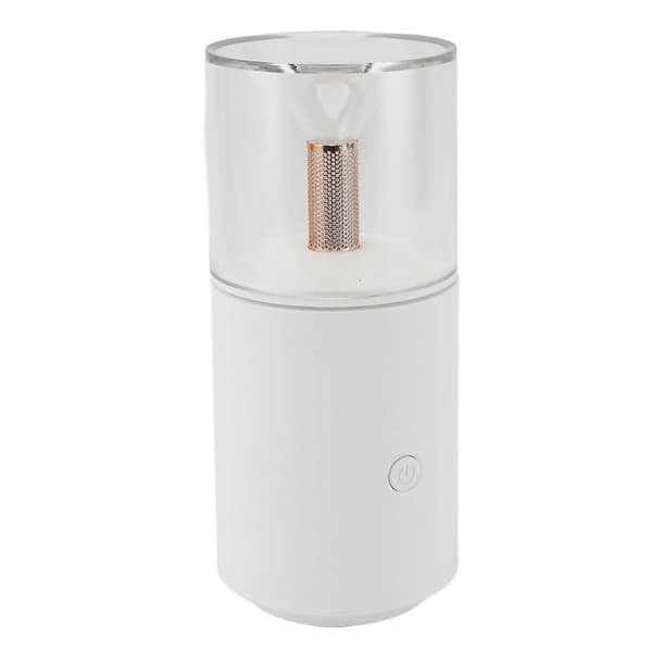 Diffuser til æteriske olier og bærbar mini-luftfugter med LED-lys, USB-drevet, støjsvag hvid til kontor, bil, soveværelse