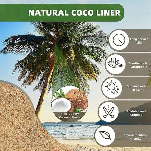 3-pack Trough Liner, Coconut Fiber for Wall Baskets, Window Boxes, Garden Pot