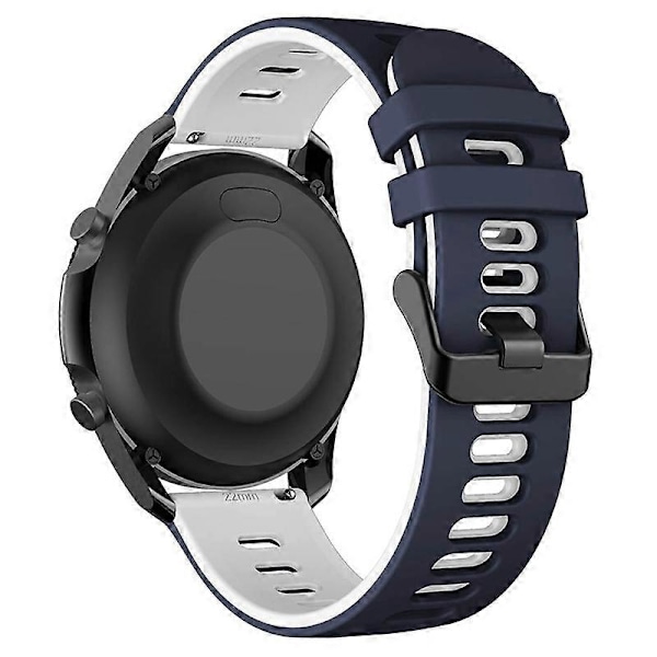 Til Samsung Galaxy Watch3 45mm/Garmin Venu 3 Urrem 22mm Dobbeltfarvet Silikone Urrem Style K