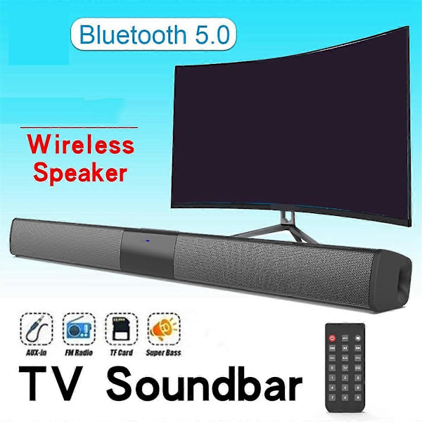 BS-28B Soundbar Bluetooth Højttaler Lang Stereo Hjemmebiograf Lyd Multifunktionel Trådløs Desktop P
