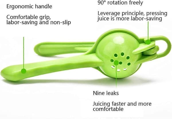 Citronpress Manuell Handpress Citruspress Ergonomiskt Enkelt Grepp Diskmaskinssäker Grön