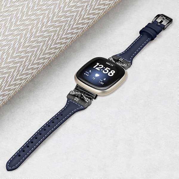 Tyyppi C Musta Solki Ranneke Fitbit Versa 3/4/Sense/Sense 2 Perhosliittimellä Älykellolle Style A