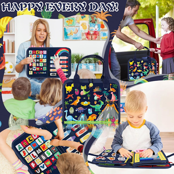 Busy Board för småbarn 5 lager, aktivitetsbräda, Montessori leksak baby från 1 2 3 4 5 år flicka pojke, pedagogisk sensorisk leksak, motorikbräda Model A 22*28cm