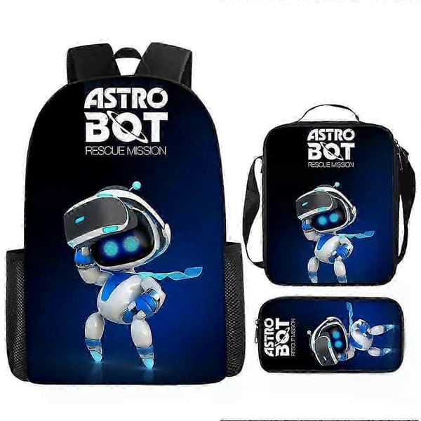 Astro Bot Skolerygsæk Robot Til Studerende Penalhus Skuldertaske_Super gave