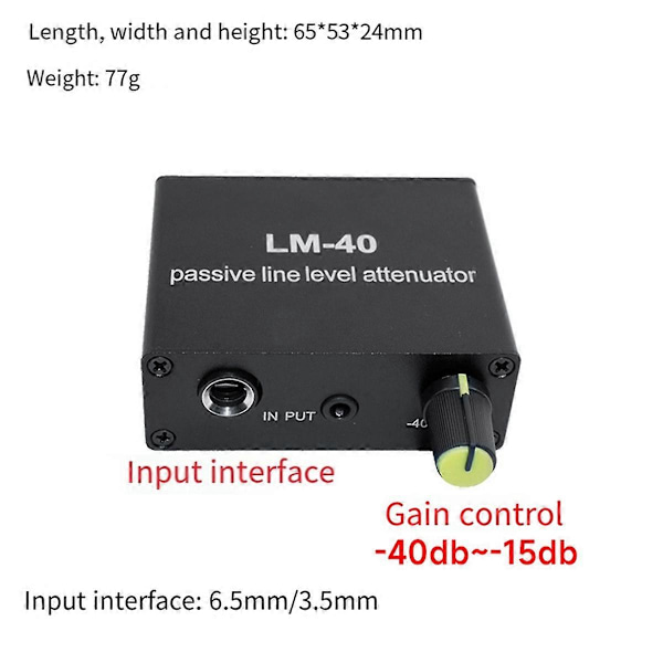 Audio Passiv Dämpningsenhet, Linjeutgångssignal Ljudkort, Högtalare, Mikrofon, Mic-Port, Hög/Låg Nivåomvandlare +3.5 Linje