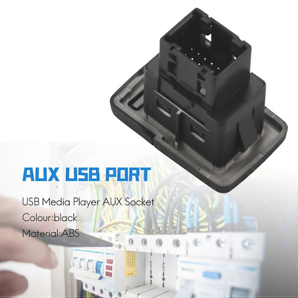 Til Panda Punto Blue og Media Player USB AUX Opladningsport Modul Socket 735547937