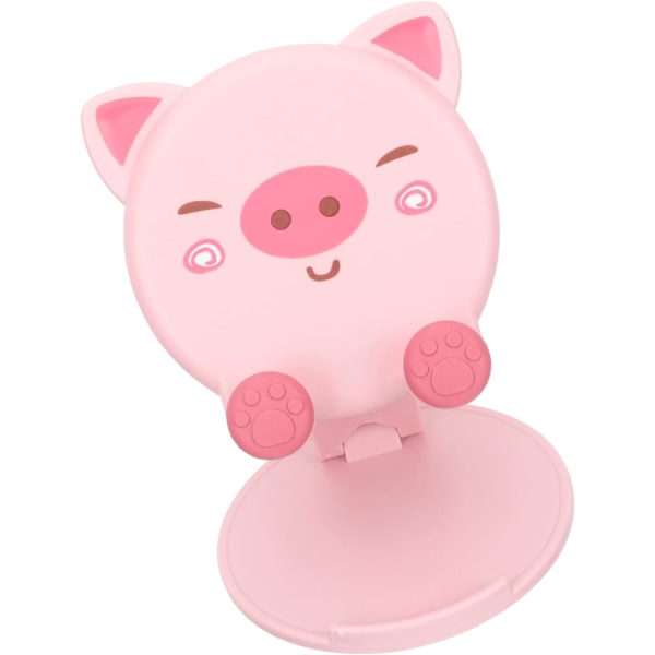 Abs Adorable Pink Hylde Design Justerbar Tegneserie Telefonformet Holder Gummi Hylde Hjem Vugge Opbevaring Elskelig Dyr Dock Skrivebord til Tilbehør