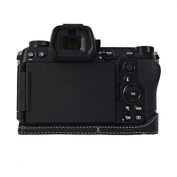 Tyyppi F Nikon Z6 III -kamerakotelo, suuri aukko, aitoa lehmännahkaa, suojus olkahihnalla Style F
