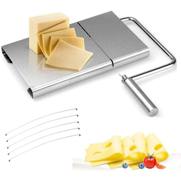 Cheese cutter, stainless steel wire cutter for hard and semi-hard cheese butter sausage